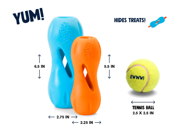 Qwizl Durable Treat Dispensing Dog Toy Interactive Chew Enrichment Puzzle