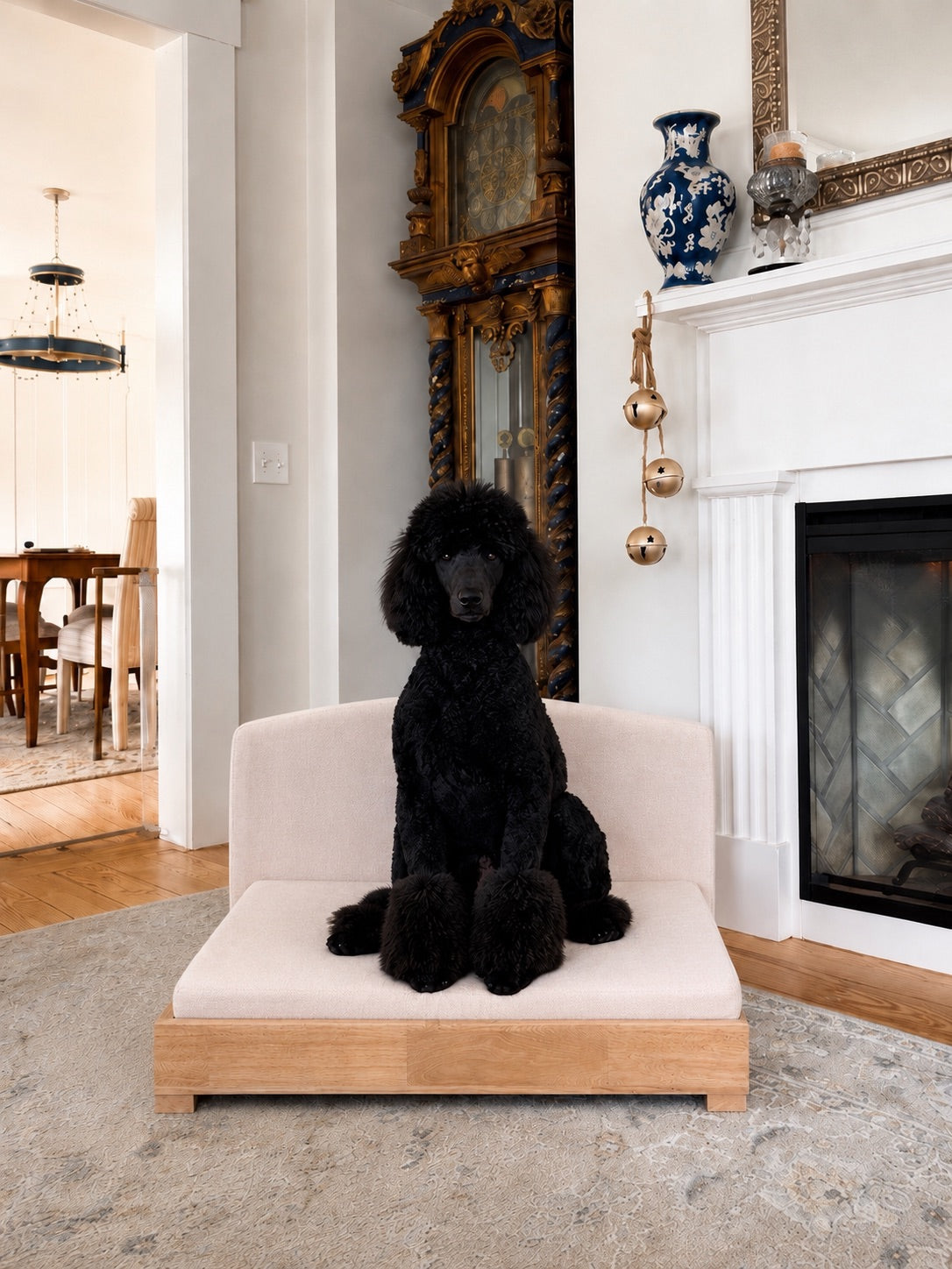 The Haven Luxury Handcrafted Orthopedic Solid Wood Waterproof Dog Bed Premium
