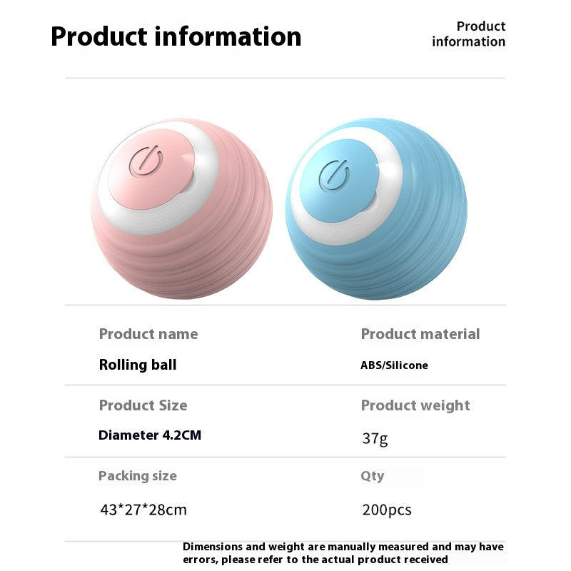 Smart Interactive Dog Toy Ball USB Automatic Moving Bouncing Pet Toy