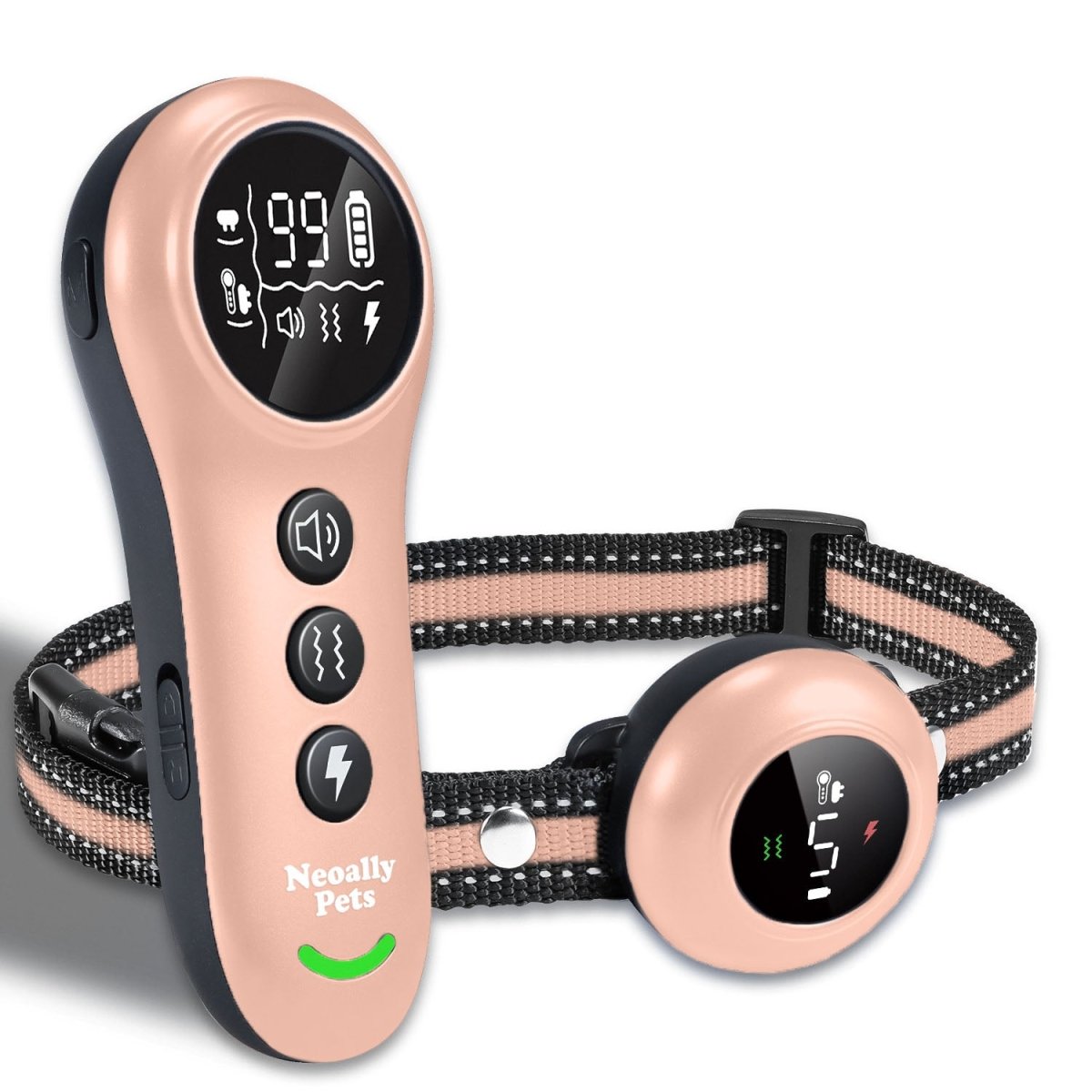 NeoAlly 2-in-1 Dog Training Bark Control Rechargeable Waterproof Collar Device
