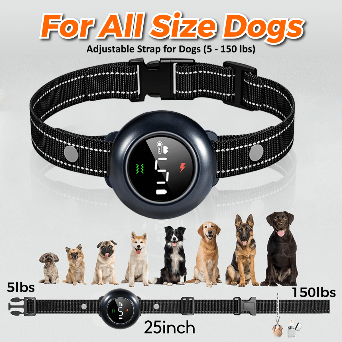 NeoAlly 2-in-1 Dog Training Bark Control Rechargeable Waterproof Collar Device