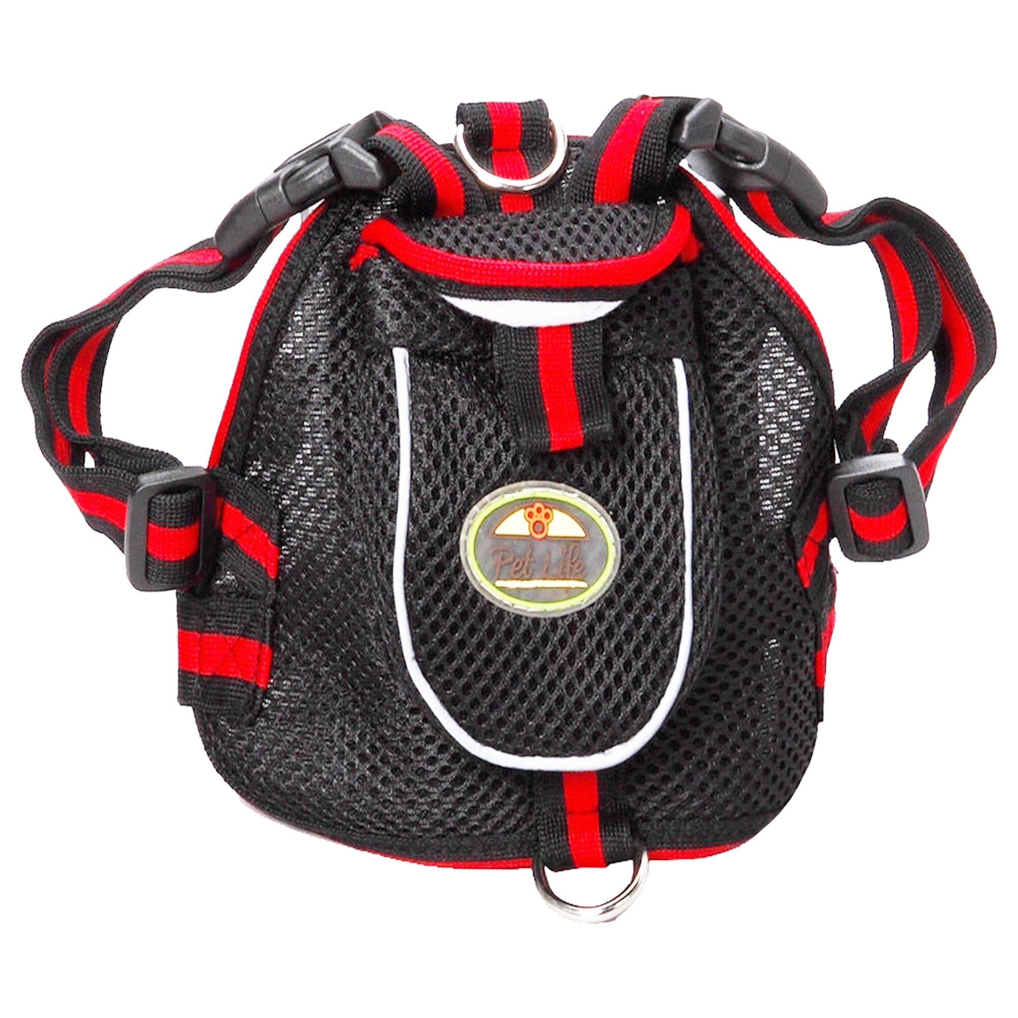 Pet Life Pocket Bark Reflective Adjustable Dog Harness with Storage Pouch