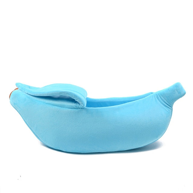 Banana Pet Bed Cute Plush Fruit-Shaped Cozy Dog Cat Sleeping Sofa